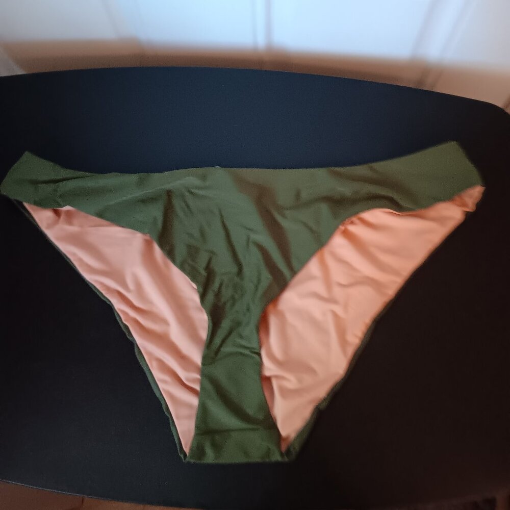J Crew Women's Curved Waist Cheeky Fit Bikini Bottom  Size XXL  Green NWT